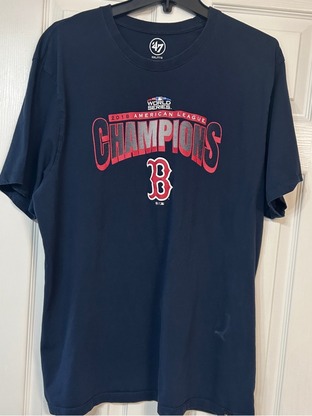 '47 Navy Boston Red Sox 2018 AL Champions Short Sleeve Tee